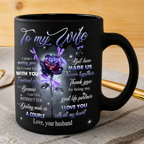 TO WIFE MUG - I LOVE YOU WITH ALL MY HEART - GIFT FROM HUSBAND (SKU2608-05)