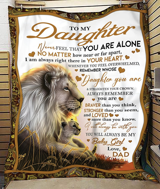 BLANKET FOR DAUGHTER – COMFORT & WARMTH GIFT FROM DAD Sherpa Fleece Quilt Blanket NTTD00 (SKUB11-55)