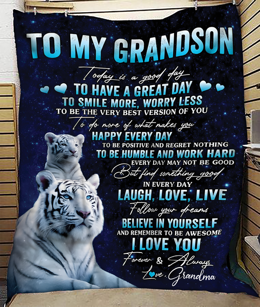Special Gift For Your Grandson Blanket - From Grandma (SKUB11-77)