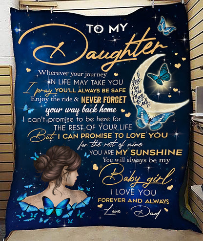 Special blanket for Daughter - From Dad blanket (SKUB12-320)