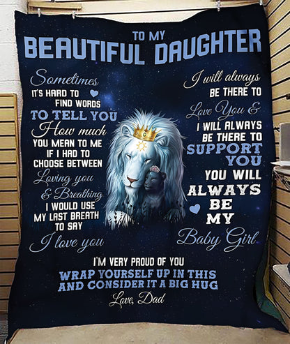 Special Gift For Your Daughter Blanket - From Dad (SKUB10-71) FULL