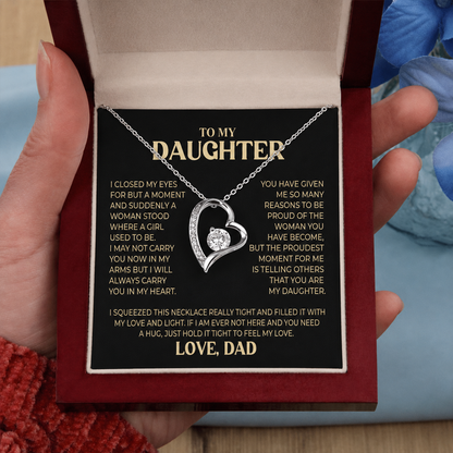 SPECIAL GIFT TO MY DAUGHTER FROM DAD - Premium Forever Love Necklace (SKU2606-242)