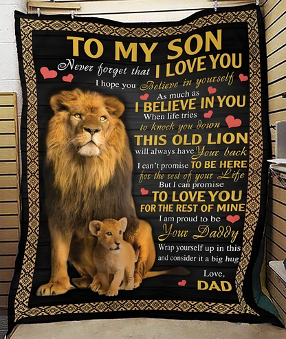 BLANKET FOR SON FROM DAD – COMFORT & WARMTH GIFT Sherpa Fleece Blanket - FULL (SKUB12-57)