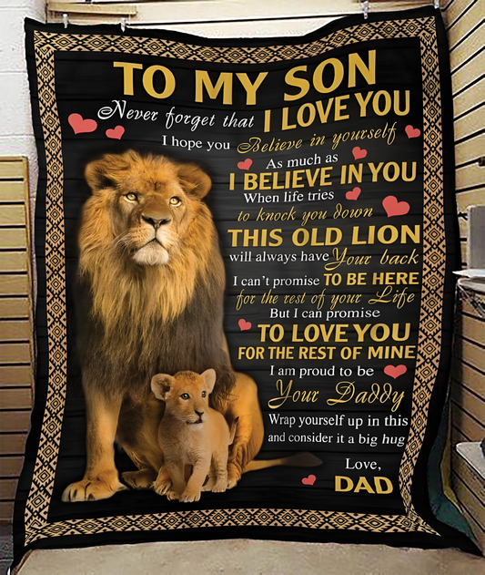 BLANKET FOR SON FROM DAD – COMFORT & WARMTH GIFT Sherpa Fleece Blanket - FULL (SKUB12-57)