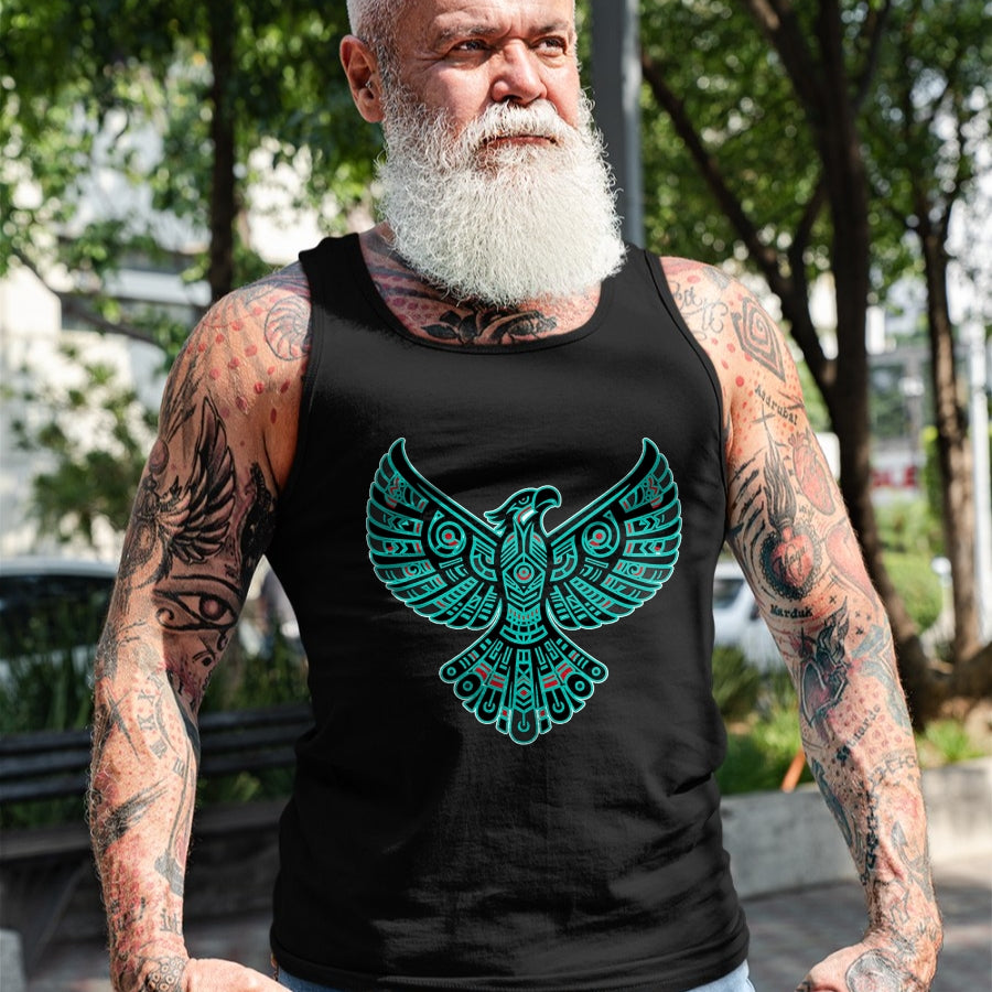 Native American T-Shirts, Vintage Native American Unisex T-Shirt/Hoodie/Sweatshirt HLT00 - Thunderbird Native American Tribal Art (3)