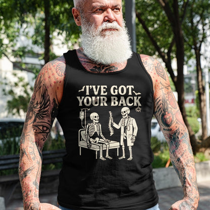 Best Doctor Shirt, Funny Doctor UnisexT-Shirt/Hoodie/Sweatshirt HLT00 - I've Got Your Back Halloween Skeleton Doctor Costume T-Shirt, Men, Dark Heather Grey, 3X-Large