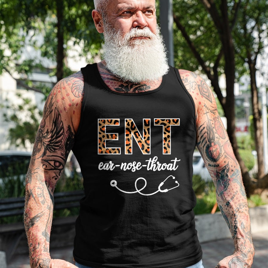 Best Doctor Shirt, Funny Doctor UnisexT-Shirt/Hoodie/Sweatshirt HLT00 - Otolaryngology Otolaryngologist Leopard Ear Nose Throat ENT T-Shirt