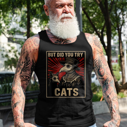 Best Doctor Shirt, Funny Doctor UnisexT-Shirt/Hoodie/Sweatshirt HLT00 - But Did You Try Cats Plague Doctor Middle Age Medicines T-Shirt, Women, Black, Large