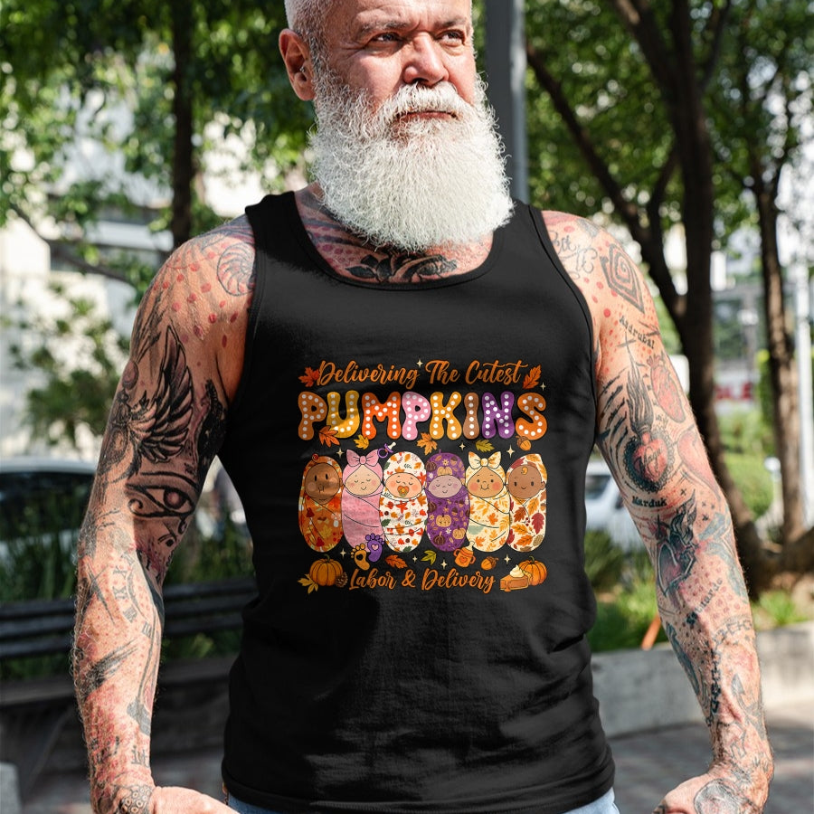 Best Doctor Shirt, Funny Doctor UnisexT-Shirt/Hoodie/Sweatshirt HLT00 - Delivering The Cutest Pumpkins Labor and Delivery Nurse Fall T-Shirt