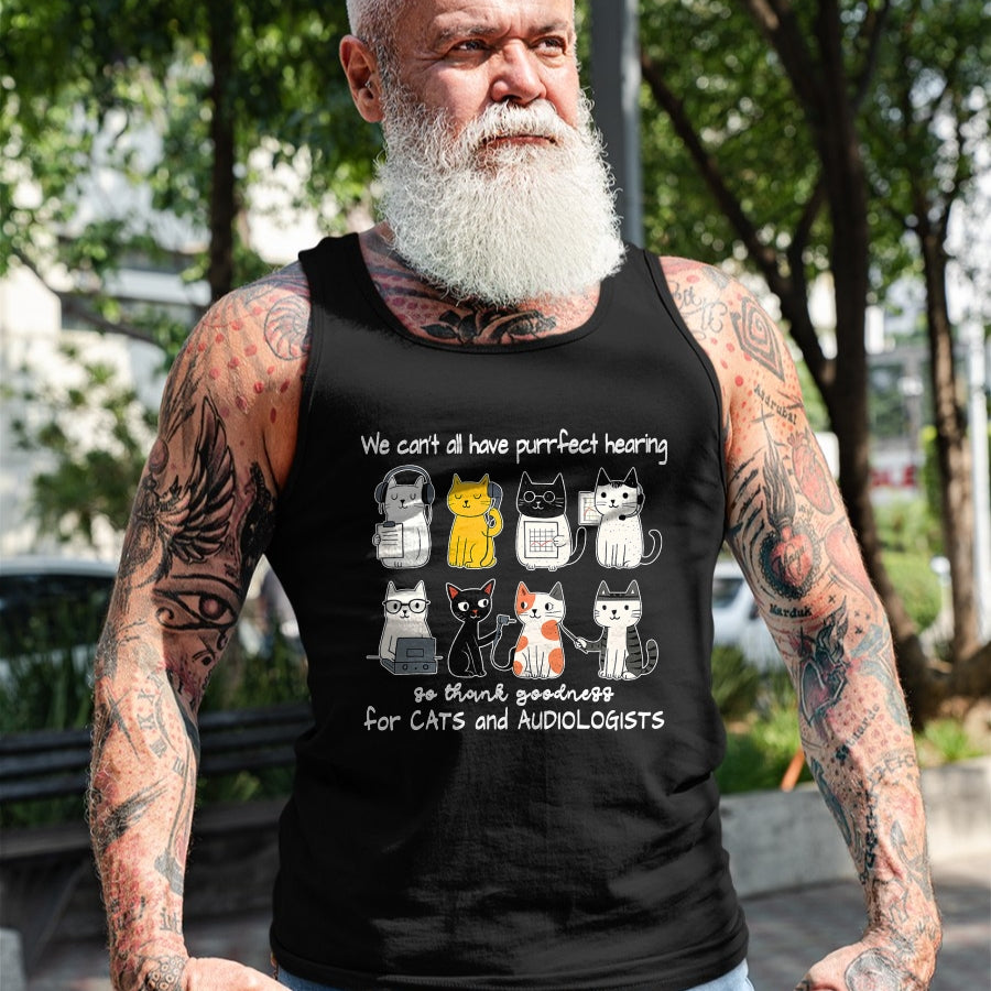 Best Doctor Shirt, Funny Doctor UnisexT-Shirt/Hoodie/Sweatshirt HLT00 - Cute Cat Audiology Ear Dr Audiologist Vestibular Therapist T-Shirt