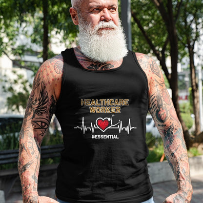 Best Doctor Shirt, Funny Doctor UnisexT-Shirt/Hoodie/Sweatshirt HLT00 - Healthcare Worker Essential Heartbeat Nursing Leopard T-Shirt