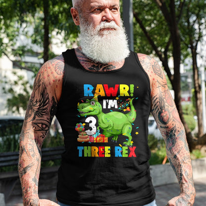 Best Dinosaur Lover Shirt, Funny Dinosaur UnisexT-Shirt/Hoodie/Sweatshirt HLT00 - Three Rex Birthday Party Outfit Dinosaur 3 Year Old Boy Tee T-Shirt