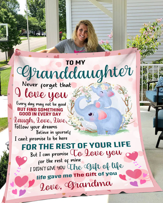 Special Gift For Your Granddaughter Blanket - From Grandma (SKUB12-86)
