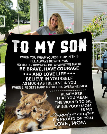 Special Gift For Your Son Blanket - From Mom (SKUB07-18)
