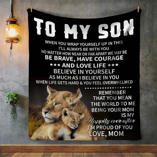 Special Gift For Your Son Blanket - From Mom (SKUB07-18)