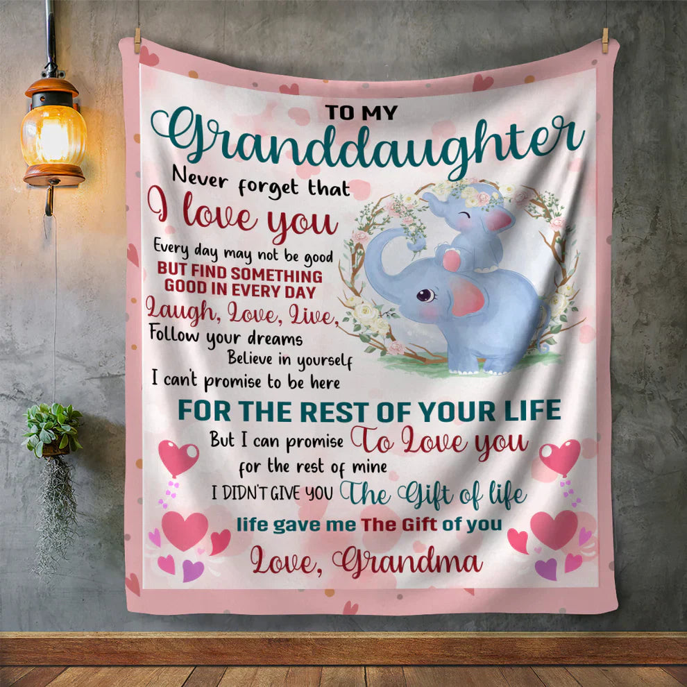 Special Gift For Your Granddaughter Blanket - From Grandma (SKUB12-86)
