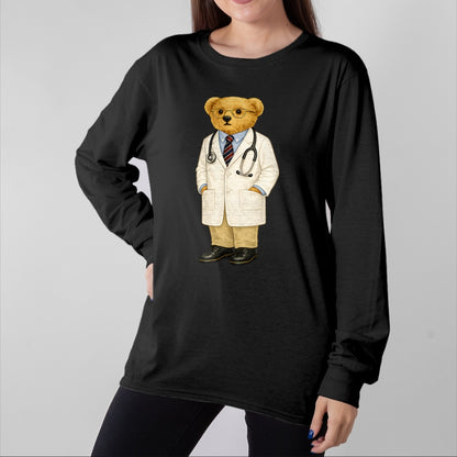 Best Doctor Shirt, Funny Doctor UnisexT-Shirt/Hoodie/Sweatshirt HLT00 - Gift for Doctor Bear with Glasses Teddy T-Shirt
