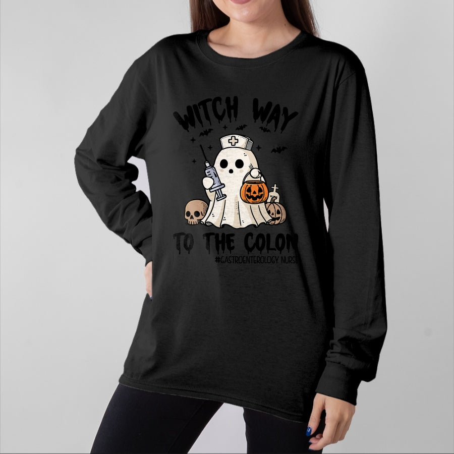 Best Doctor Shirt, Funny Doctor UnisexT-Shirt/Hoodie/Sweatshirt HLT00 - Gastroenterology Nurse Halloween Endo Nurse Ghost Endoscopy T-Shirt