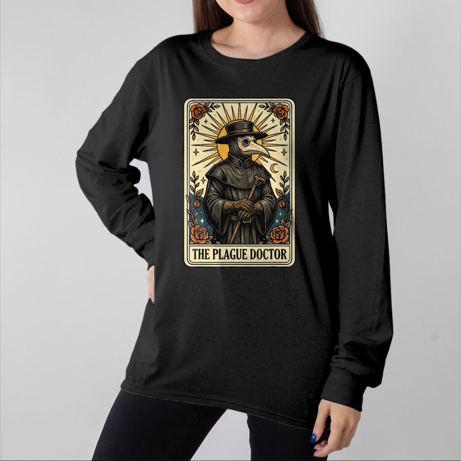 Best Doctor Shirt, Funny Doctor UnisexT-Shirt/Hoodie/Sweatshirt HLT00 - Plague Doctor Tarot Card Gothic T-Shirt