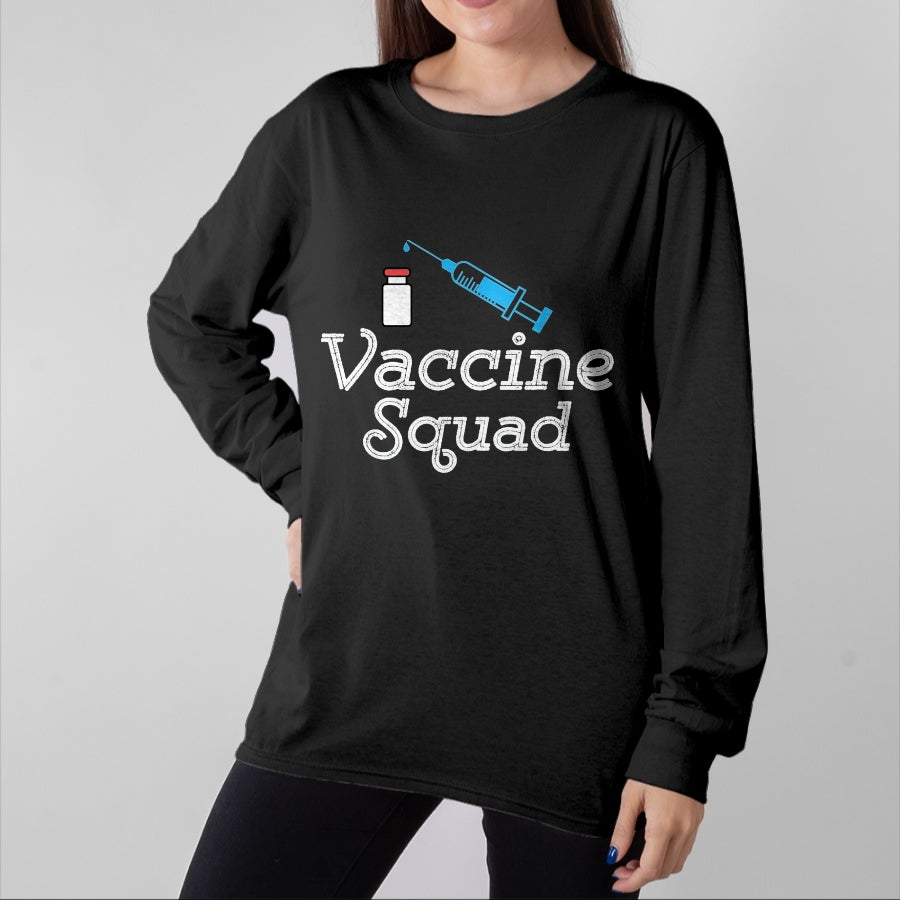 Best Doctor Shirt, Funny Doctor UnisexT-Shirt/Hoodie/Sweatshirt HLT00 - Funny Vaccine Squad Cute Nurse Doctor DR Vaccinated 19 Tee T-Shirt, Women, Black, Medium