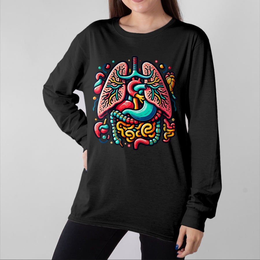 Best Doctor Shirt, Funny Doctor UnisexT-Shirt/Hoodie/Sweatshirt HLT00 - Colorful Human Body Anatomy Illustrated Internal Organs Art T-Shirt