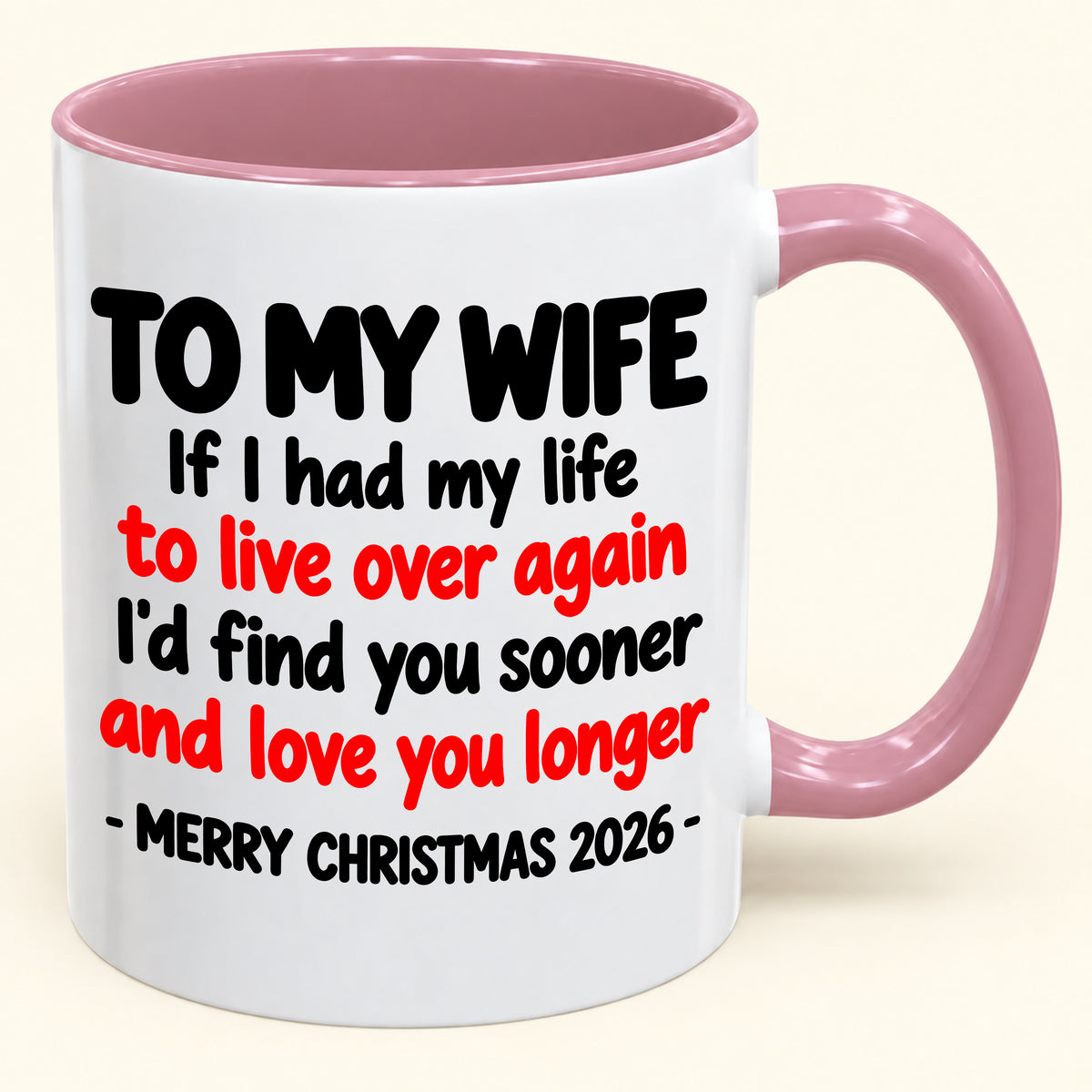TO MY WIFE MUG - Funny Christmas 2026 - Gift Accent Coffee Mug From Husband (SKU2610-879)