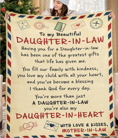 Special Daughter In Law Gift Blanket - From Mother In Law