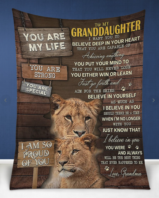 Special Gift For Your Granddaughter Blanket - From Grandma