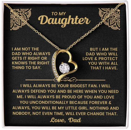 GIFT FROM DAD TO MY DAUGHTER - Forever Love Necklace