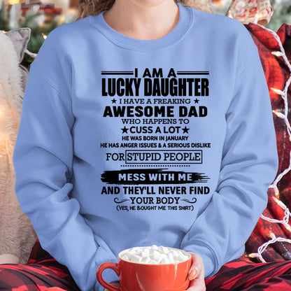 January - I'm Lucky Daughter - Gift for Daughter from Dad - TRNN01 (SKU-T1406DD-01)