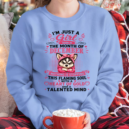 DECEMBER - NOTHING IS STOPPING THIS FLAMING SOUL - Birthday T Shirt For Woman - TRNN12 (SKU2605-66-12)