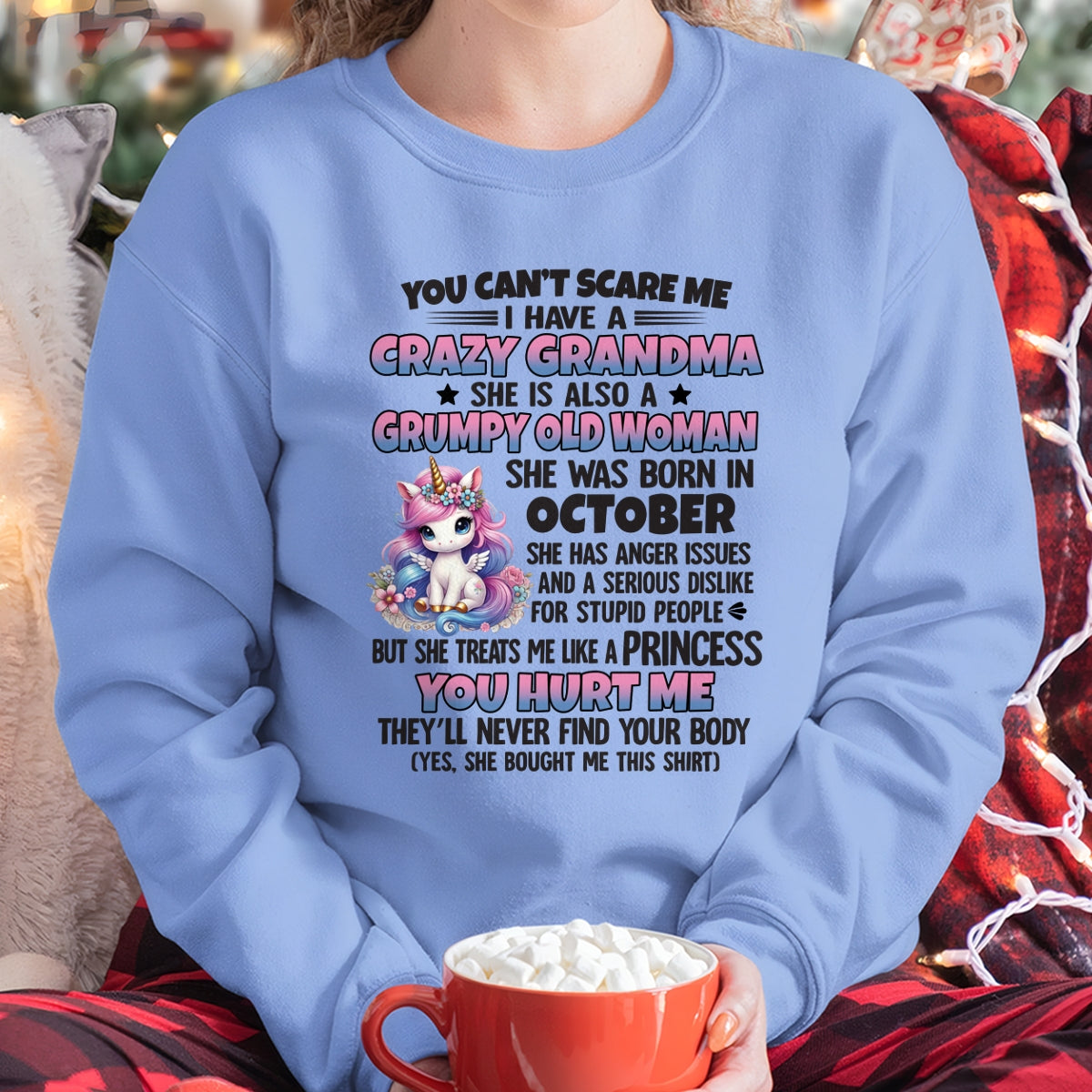 OCTOBER - YOU CAN'T SCARE ME - GIFT FROM GRANDMA FOR GRANDDAUGHTER - TRNN10 (SKU09-106-10)