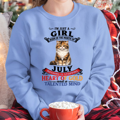 JULY - NOTHING IS STOPPING THIS FLAMING SOUL - Birthday T Shirt For Woman - TRNN07 (SKU2605-74-07)