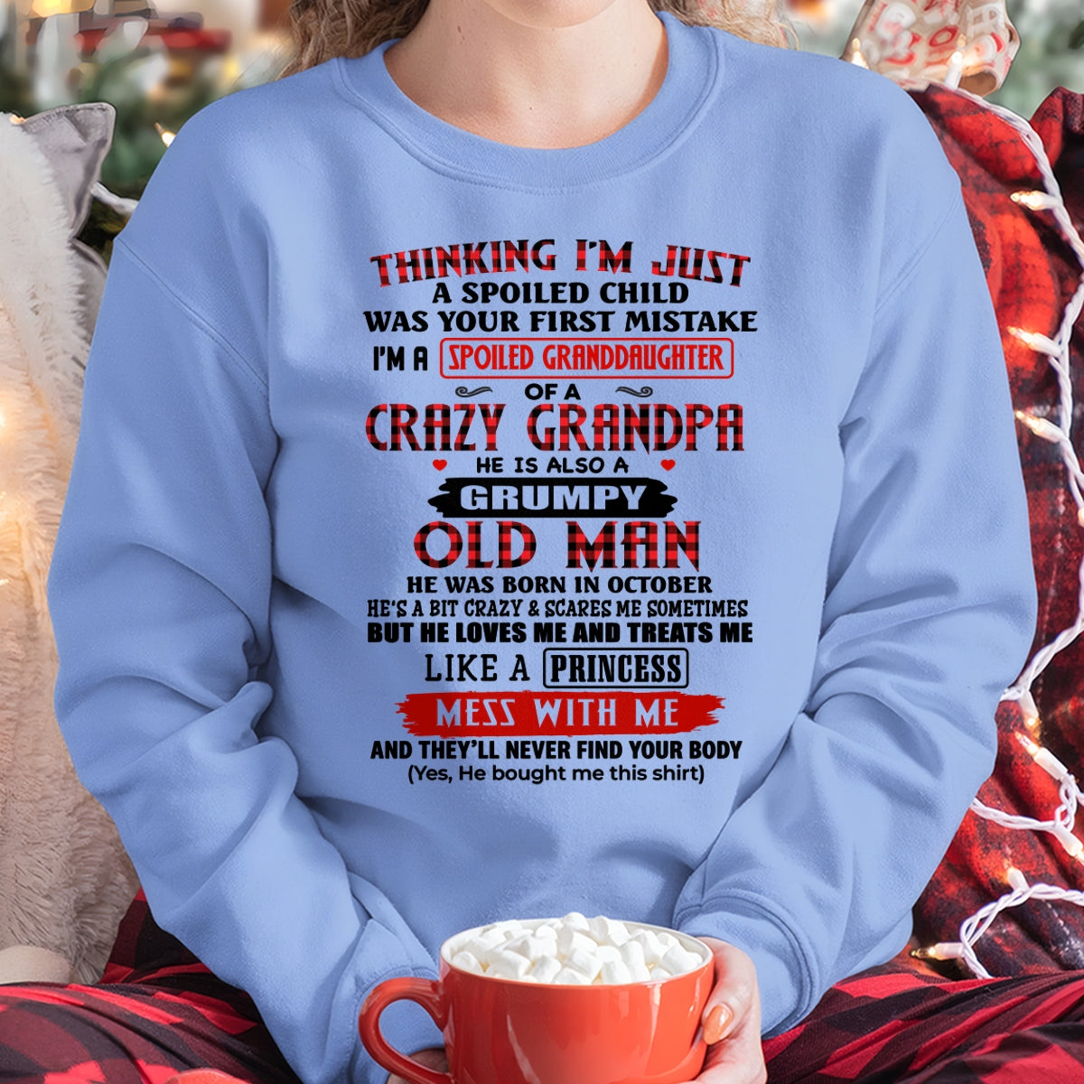 OCTOBER - SPOILED GRANDDAUGHTER - GIFT FROM GRANDPA - TRNN10 (SKU2602-117-10)
