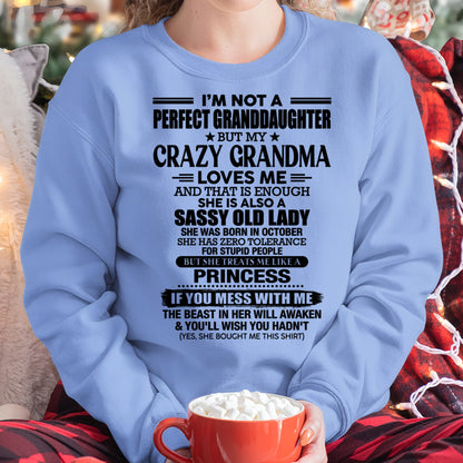 OCTOBER - I'M NOT A PERFECT GRANDDAUGHTER - FROM GRANDMA - TRNN10 (SKU2607-189-10)