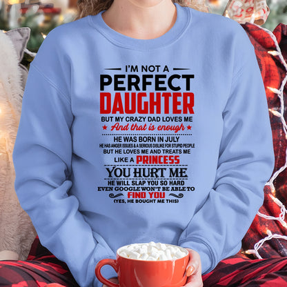JULY - I NOT A PERFECT DAUGHTER - GIFT FROM DAD - TRNN07 (SKU2610-492-07)