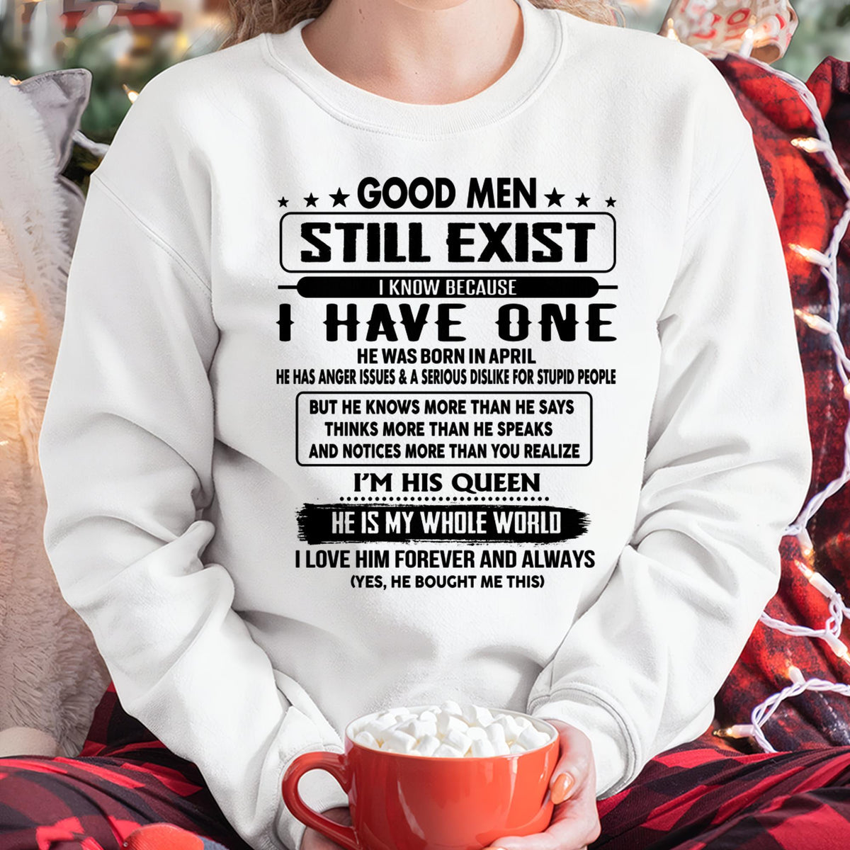 April - Good men Still Exist - gift for your girlfriend, wife from Husband - TRNN04 (SKU-GM-04)