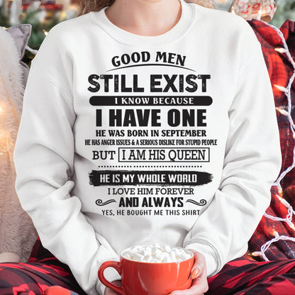 September - Good Men Still Exist - Perfect Gift For Girlfriend, Wife From Husband - TRNN09 (SKU07-166-09)