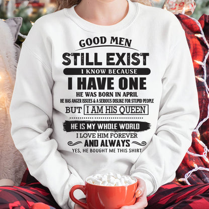 April - Good Men Still Exist - Perfect Gift For Girlfriend, Wife From Husband - TRNN04 (SKU07-166-04)
