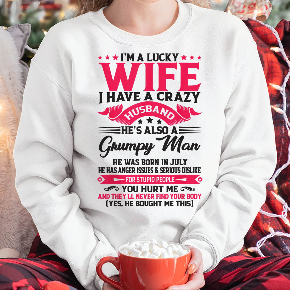 JULY - TO MY WIFE - I'M A LUCKY WIFE - GIFT FROM HUSBAND - TRNN07 (SKU10-136-07)
