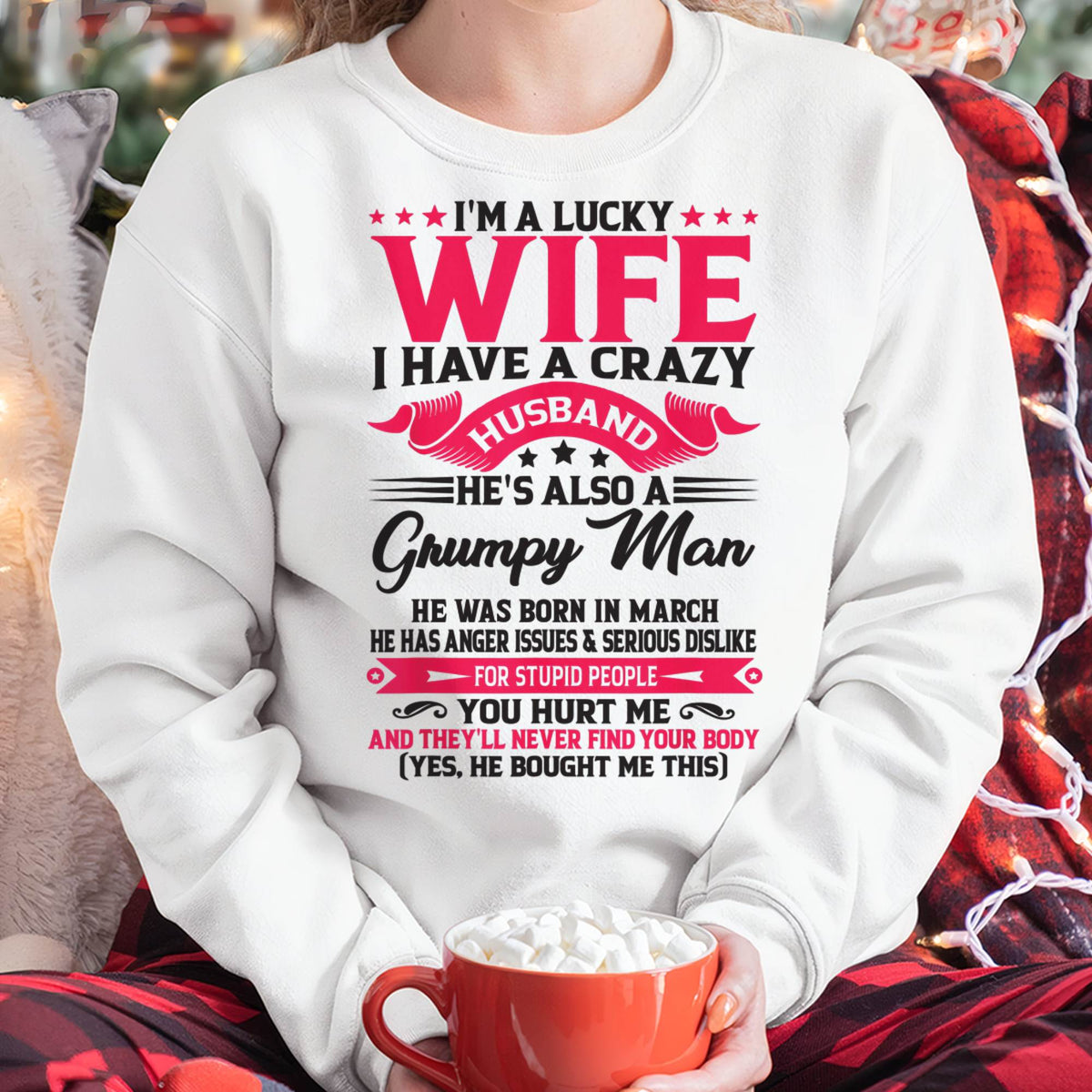 MARCH - TO MY WIFE - I'M A LUCKY WIFE - GIFT FROM HUSBAND - TRNN03 (SKU10-136-03)