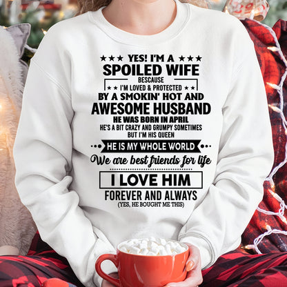 APRIL - YES I'M A SPOILED WIFE OF A SMOKIN' HOT AND AWESOME HUSBAND - FROM HUSBAND - TRNN04 (SKU26T-01197-04)