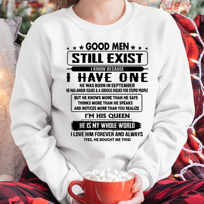 September - Good men Still Exist - gift for your girlfriend, wife from Husband - TRNN09 (SKU-GM-09)
