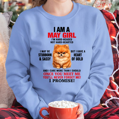 MAY - I'M HARD-HEADED NOT HARD-HEARTED - Birthday T Shirt For Woman - TRNN05 (SKU2604-230-05)