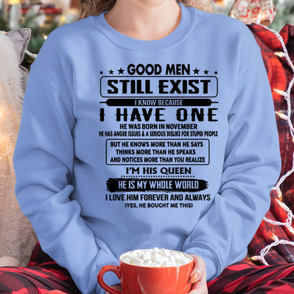 November - Good men Still Exist - gift for your girlfriend, wife from Husband - TRNN11 (SKU-GM-11)