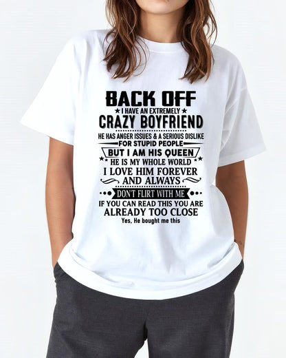 Back Off I Have An Extremely Crazy Boyfriend - - Gift For Wife From Husband - TRNN00 (SKUT-BACKOFF-00)
