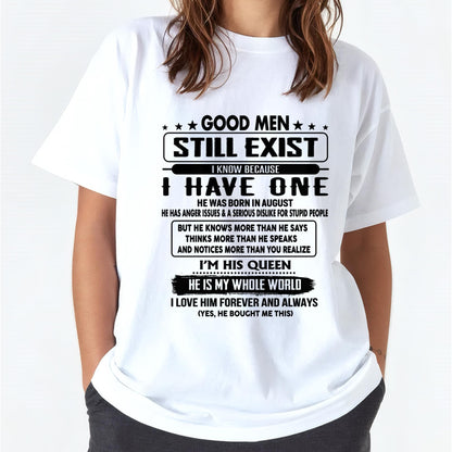 August - Good men Still Exist - gift for your girlfriend, wife from Husband - TRNN08 (SKU-GM-08)