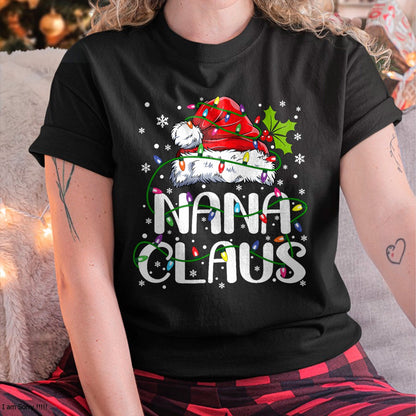 Nana Claus Christmas Lights Pajama Family Matching T-Shirt - Christmas Unisex T-Shirt/Hoodie/Sweatshirt - TRNN00