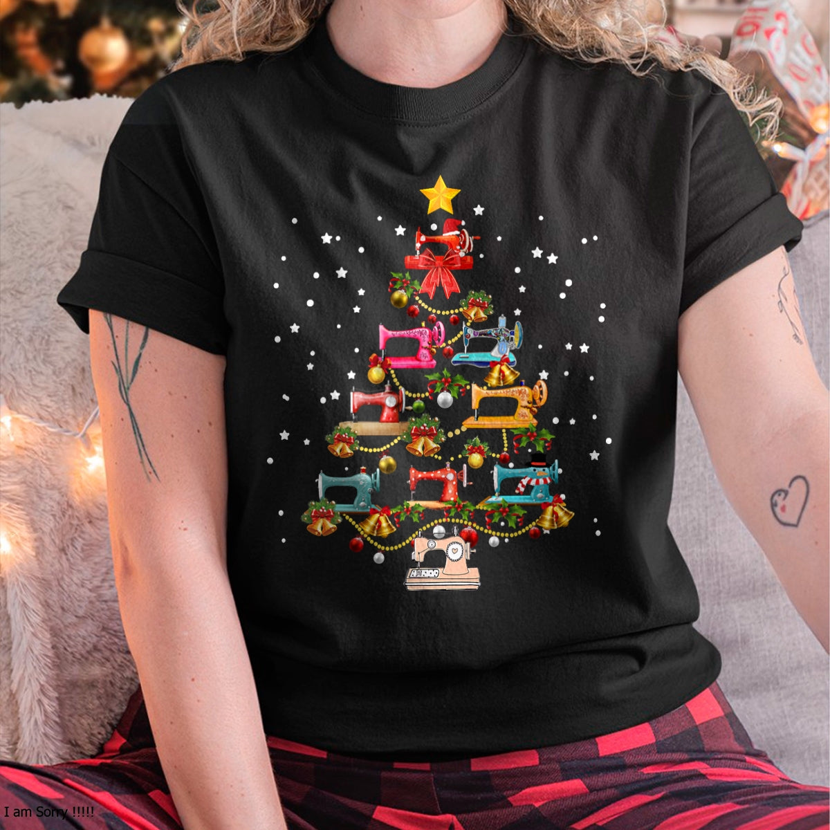Funny Sewing Machine Christmas Tree Christmas Ornament Women T-Shirt - Christmas Unisex T-Shirt/Hoodie/Sweatshirt - TRNN00