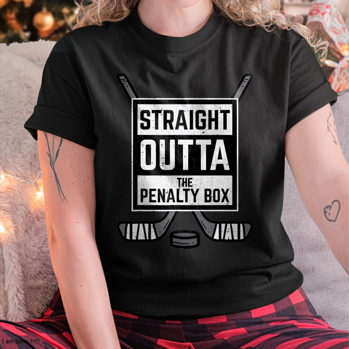 Christmas Shirts for Family, Funny christmas shirts, Christmas Unisex T-Shirt/Hoodie/Sweatshirt HLT00 - Ice Hockey Straight Outta Penalty Box Funny Men Boys Kids T-Shirt